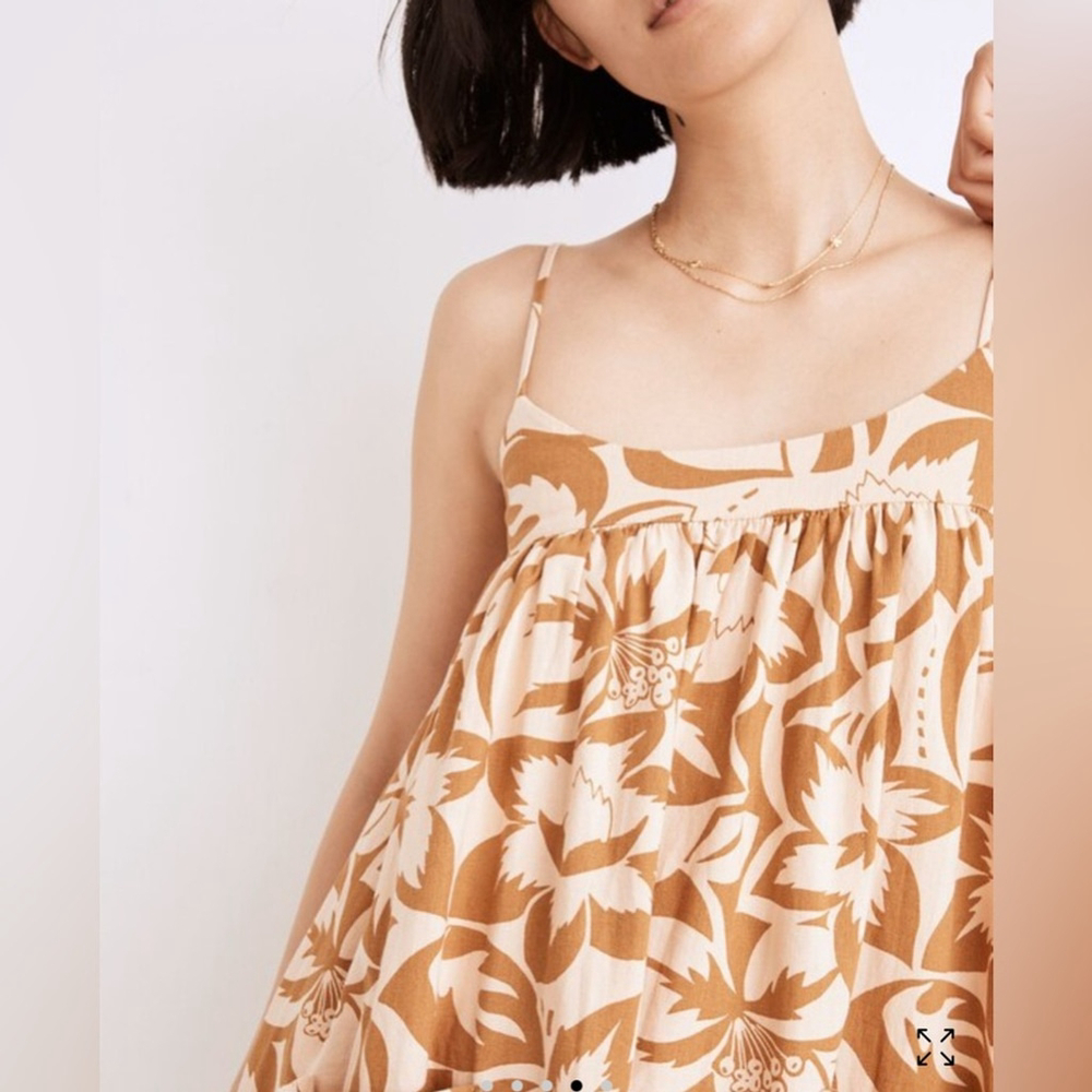 madewell Linen-Blend Cami Midi Dress in
Tropicale Floral Floral Tan - Picture 3 of 10